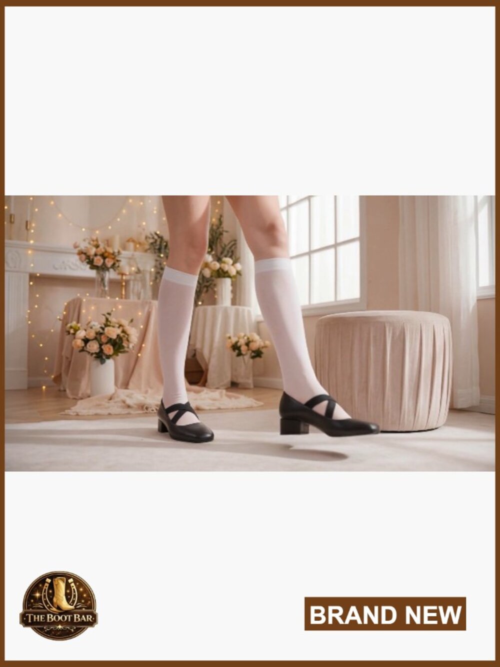 Chunky Low Heel Mary Jane Pumps - Square Toe Dress Shoes - Picture 7 of 7
